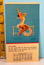 1941 Pinup Girl PROMO Caledar Page September GIL ELVGREN 