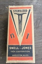Vintage Snell-Jones Tack NOS FULL Box Sterilized Tacks Box SZ 12 Or 16 picture