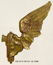 REGIA AERONAUTICA GIORNO DELL’ALA A.VIII° 1930 DISTINTIVO PROPAGANDA VENTENNIO picture