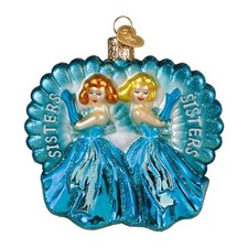 Old World Christmas SISTERS SISTERS Glass Ornament picture