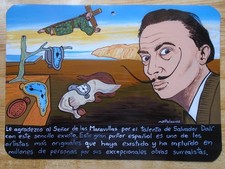 Exvoto dedicated to the Spanish painter Salvador Dalí theme folkart hand painted picture