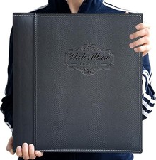 Photo Album Can Hold 3X5, 4X6, 5X7, 6X8, 8X10 Photos, Leather Cover, Magnetic... picture