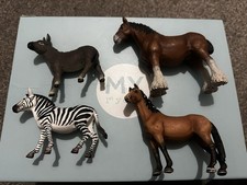 Horse shleich bundle horses x2 and 1 donkey and a zebra  picture