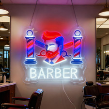 LED Neon Barbershop Sign Light up Barber Shop Lights Signs for Hair Salon picture