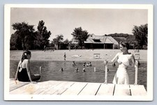 J90/ Flandrau State Park Minnesota RPPC Postcard c40-50s Beach Dock  578 picture