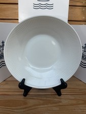 ROYAL COPENHAGEN Fluted WHITE DINNER PLATE DEEP   (# 606) 9” 2” Deep WITH BOX picture
