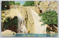 Turner Falls Arbuckle Mountains Oklahoma Linen Postcard 1950 Curt Teich picture