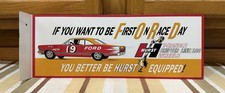 Hurst Floor Shifter Flange Sign Double Sided Race Day Vintage Style Wall Decor picture