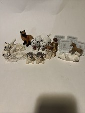 A Collection Of 14 Vintage  Porcelain Animal Figurines  And Miniature Frames picture