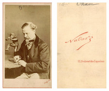 Nadar, Paris, Amédée de Noé dit Cham Vintage albumen print, CDV.Amédée de Noé  picture