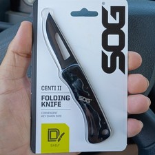SOG Centi II Folding Knife Keychain Size, 2.1
