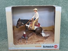 Rare Retired Schleich Western Horse & Rider Set #42036 Cowboy & Sliding Horse picture