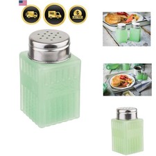 Jadeite Glass Collection TM Salt & Pepper Shaker with Metal Top, 2-Ounce picture