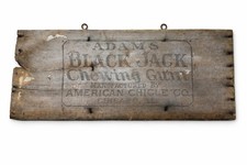 Antique Adams Chewing Gum Wood Crate Sign Black Jack picture