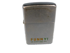 Working Vintage Zippo Lighter Pat 2517191 Funny We Don't Feel 100 Personalized picture