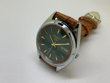 Seiko 5 vintage watch Japan made automatic Green Dial, Day Date, 21 Jewels picture