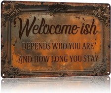 Room Antique With Holes Multi Functional Tin Metal Signs Home Décor 8X12Inch For picture