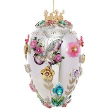 New Mark Roberts Faberge Jewel Egg Ornament, 7 Inches picture