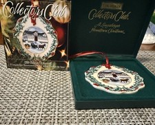 3 Vtg Longaberger Collectors Club Hometown Christmas Ornaments 1997-1999 picture