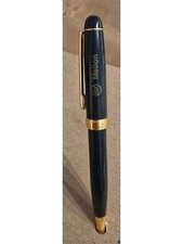 Vintage 2002 Mellon Bank Executive Ballpoint Pen Deep Green Gold Trim Works picture