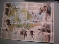 NORTH AMERICA IN THE AGE OF DINOSAURS MAP National Geographic January 1993 picture