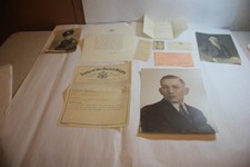 WW2 Era (1930s 1940s) Historical Vintage Documents military discharge, school picture