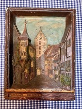 Vintage 3D Plaster Souvenir Plaque of A Scene In Meersburg, Germany picture