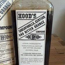 Vintage Hood's Sarsaparilla Pharmacy Apothecary Intact Label Box DISPLAY ONLY picture