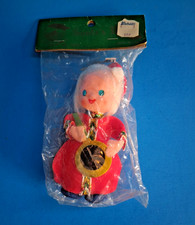 Vintage NOS Santa's World Girl in Red Christmas Ornament Kurt Adler picture