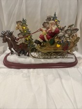 Rare Danbury Dreamsicles  Cherubs Lighted Christmas Sleigh Figurine 12” *read* picture