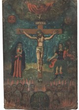 Crucified Christ w/ Blessed Mother Mary , Mother of Sorrows , w/ Saint Gabriel picture