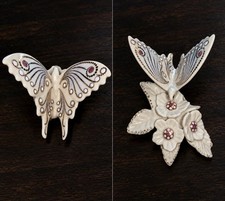 Lenox Secret Garden Butterfly Porcelain Figure Whisper of Spring Rare Collectibl picture