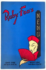1939 RUBY FOO'S vintage Chinese restaurant dinner menu NEW YORK CITY East & West picture