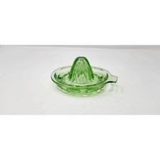 Vintage Uranium Green Glass Citrus Lemon Juicer Reamer | Depression Glass picture