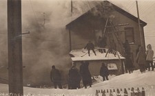 RPPC Nome Alaska Fire March 1911 Firefighters Winter Real Photo Postcard picture