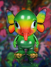 Ron English Elefanka Green Multicolor Glitter Vinyl Figure w/ Box picture