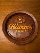 Vintage Rare Authentic 1972 Hamm's Foamcore Barrel End Wall Sign 18