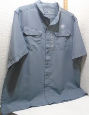 Boy Scouts of America Men’s XL Vented Button Down Gray Hiking Fishing Shirt picture