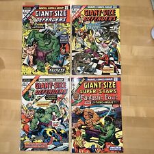 GIANT-SIZE DEFENDERS #1 #3 #4  Giant Size Superstars #1 Hulk V Thing Lot Of 4 picture