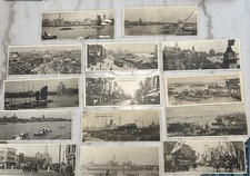 Vtg 1940s Lot of 14 Shanghai China Photos on Cardstock Large 11 x 4.5 Postcard picture
