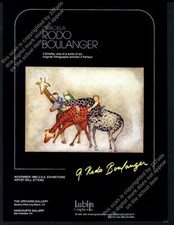 1980 Graciela Rodo Boulanger 3 giraffe art SFC gallery vintage print ad picture