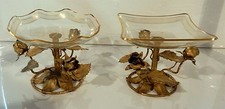 Two Vintage Hollywood Regency Gilt Compotes / Dishes picture