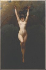 Magnet - Albert Penot Bat Woman Gothic Femme Fatale Occult 1890 Vintage Repro 3