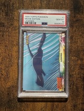 Pokémon 1999 Topps Movie Edition Mew Legends #1 Blue Logo PSA 10 Low Pop picture