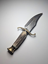 Fox N Hound - Stag Handle Damascus Steel pattern Bowie Knife, Persian Style picture