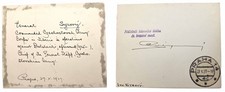 1927 antique GEN. JAN SYROVY CZECHOSLOVAK ARMY signed AUTOGRAPH card praha picture