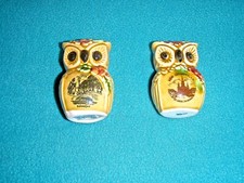SET OF 2 OWL PORCELAIN SHAKERS FROM NEW ORLEANS, LA. picture