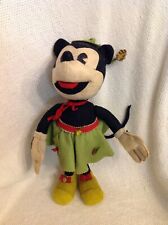 Scarce Vintage Walt Disney Italy Lenci Minnie Mouse Felt Cloth Doll L@@@K picture