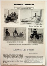 1945 Scientific American Magazine Article America On Wheels Antique Cars History picture