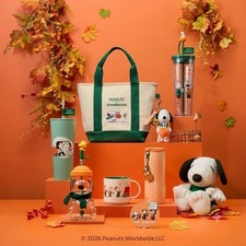 Starbucks X PEANUTS Snoopy Official Korea Tumbler Cup Mug Keychain Coldcup MD picture